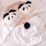 Kawaii Teddy Bear Plush Lingerie Set – Soft & Cute 2-Piece Sleepwear